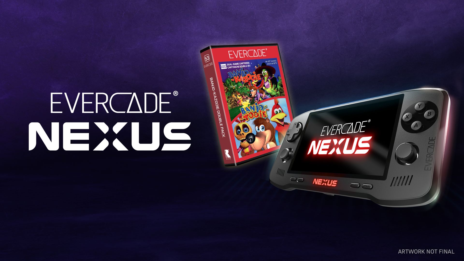 Evercade Nexus With Cartridge and logo 1920x1080